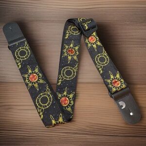 D'Addario 50mm Adjustable Nylon Guitar Strap Celestial Sun & Moon Motif